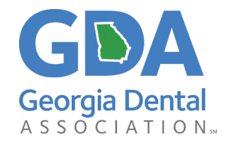 The image shows a logo with text that reads GDA Georgia Dental Association.
